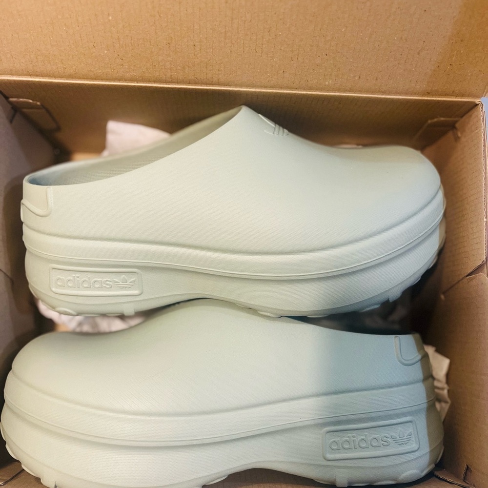 Adidas Light Green Adifom Stan Mule (Slip-On Clogs)